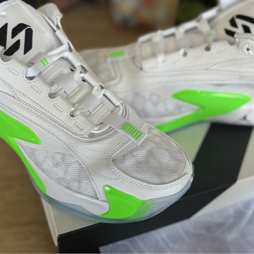 Jordan Sneakers in White and Neon Green Luka 2s never worn
